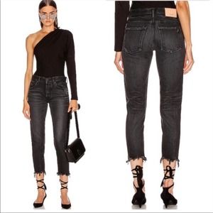 Moussy Vintage Staley Tapered Jeans Size 25 Frayed Hem Button Fly Brand new